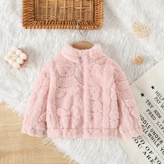 Girls fluffy winter jacket